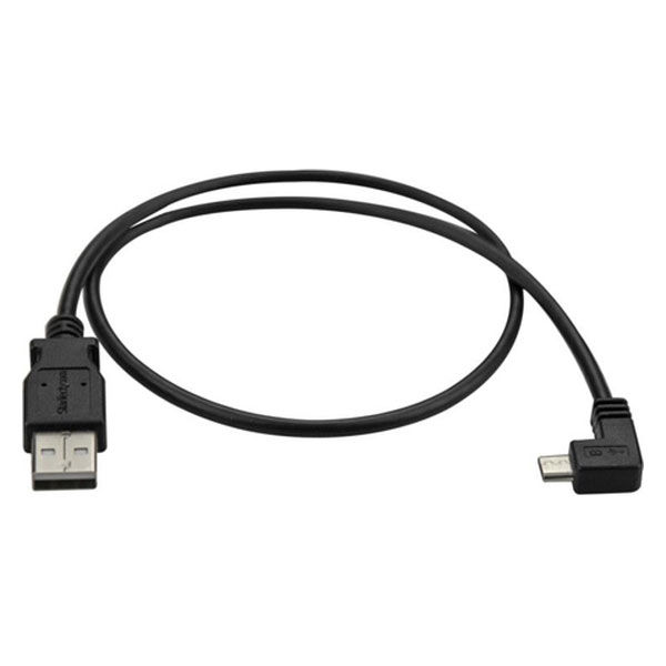 Startech.com スマホ充電Micro-USBケーブル 0.5m L型右向き