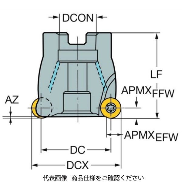 サンドビック（SANDVIK） 正面フライスコロミル R300-100Q32-20H 1個