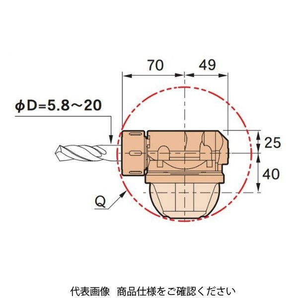 アングルヘッド ユニバーサルハーフ HUA20 BT50-HUA20-150-W110（直送品） - アスクル