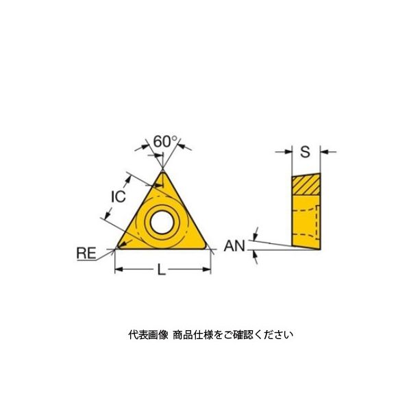 サンドビック TAチップ TCMX110304ーWF5015 TCMX110304-WF5015 1セット(10個)（直送品） - アスクル