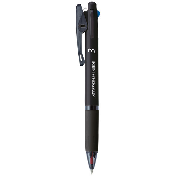 ジェットストリーム　インサイド　3色ボールペン　0.5mm　黒軸　アスクル限定　3本　三菱鉛筆uni オリジナル