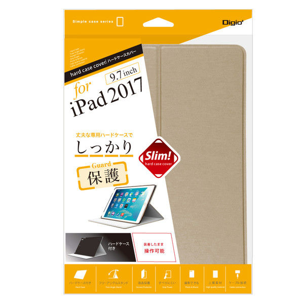 ナカバヤシ iPad9.7インチ用ハードケースカバー ゴールド TBC