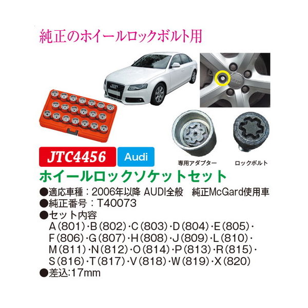 JTC ホイールロックソケットセット JTC4456 1セット（直送品）