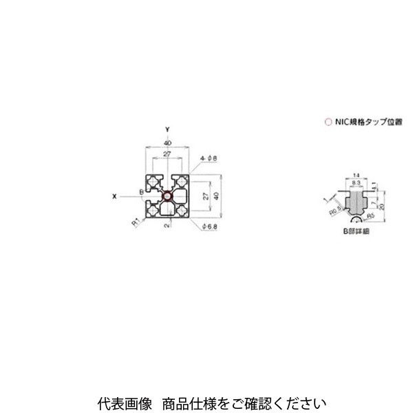 エヌアイシ・オートテック M8 ベーシックアルミフレーム 691mm AFST