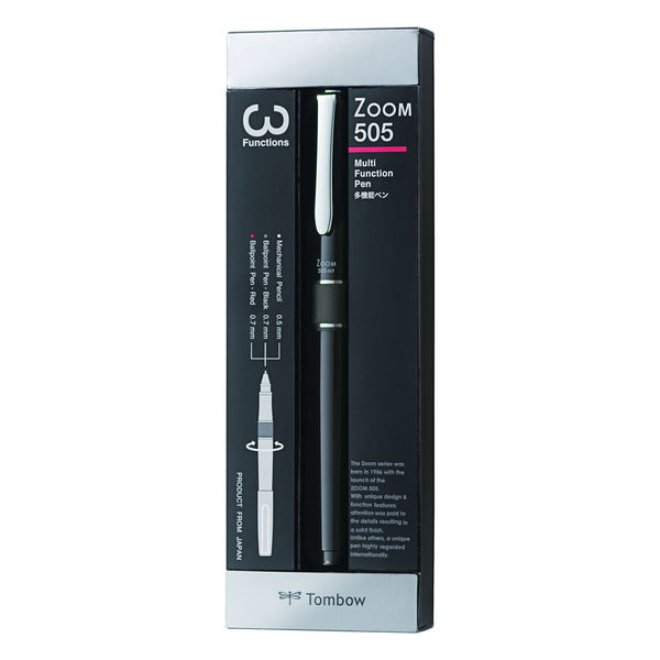 トンボ鉛筆 多機能ペンズーム505ブラック SB-TCZA11（直送品