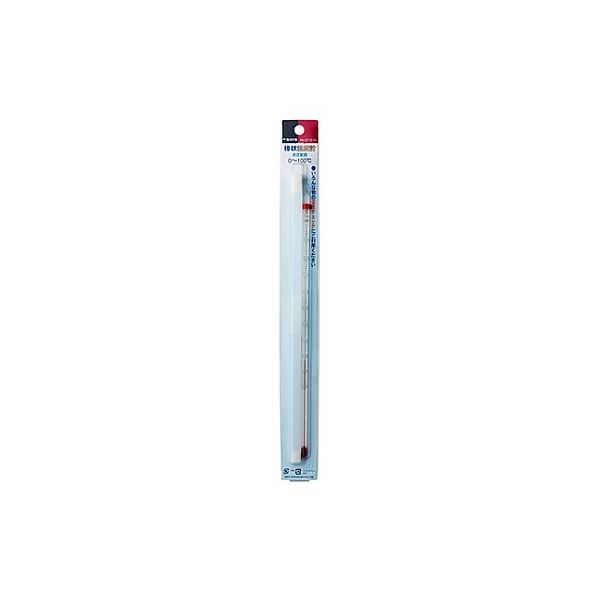 佐藤計量器製作所 赤液棒状温度計 0~+200°C スライドパック入り 61-0097-06 1セット（直送品）