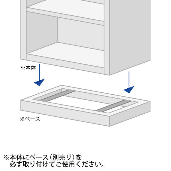 【組立設置込】プラス 3枚引違い保管庫 W900×D400 上置き・下置き 幅900×奥行400×高さ1050mm L6-A105SSN  648363（直送品）