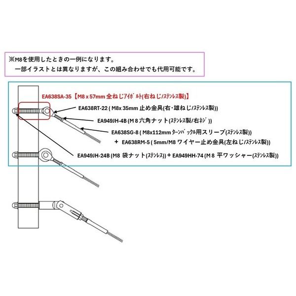 M8 ステンレス製アイボルト 350個 M8 アイボルト ステンレス モノタロウ ねじの呼びM8 - 【通販