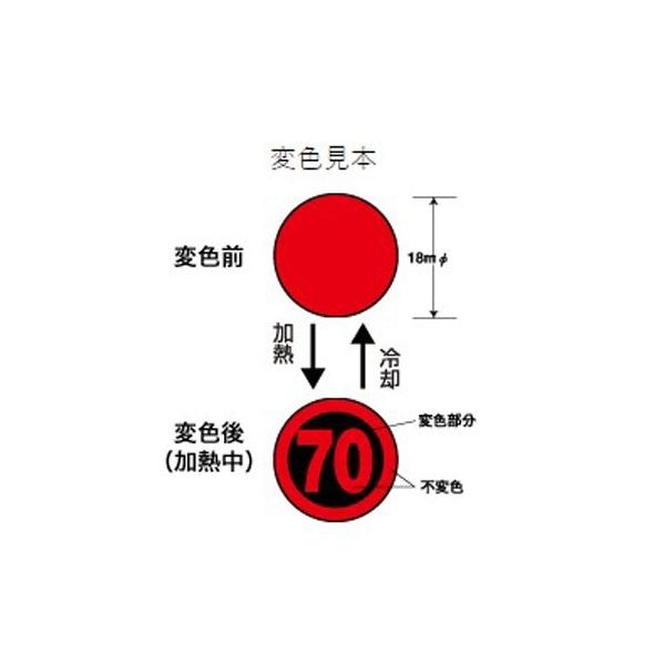 60℃ 示温材 サーモワッペン/120枚 エスコ ESCO EA722ZM-60