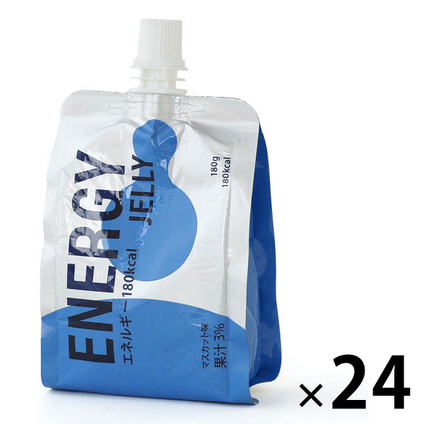 LOHACO・アスクル限定】ENERGY JELLY 180g マスカット味 24個