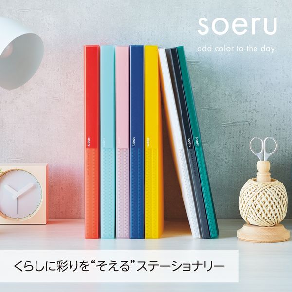 リヒトラブ クリヤーブック<soeru> A4S 40ポケット スモークブラック 