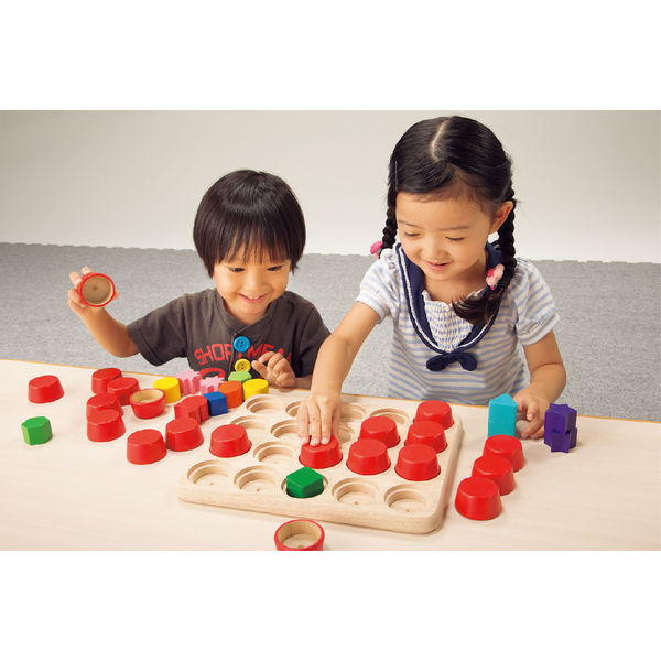 マスセット 色と形合わせ遊び 知育玩具 60329 1セット - アスクル