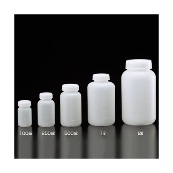 エスコ（esco） φ 78x151mm/ 500ml ポリ容器（耐薬品/フッ素化 1セット