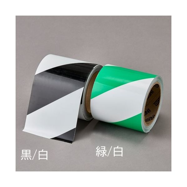 エスコ 100mmx9.1m 蓄光テープ(黒/白) EA983G-54B 1巻（直送品