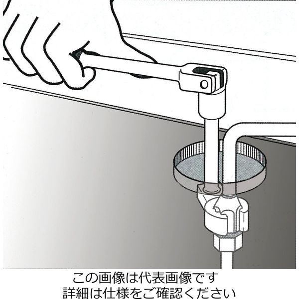 エスコ 1/4”DRx10mm [CROWーRING]スパナ EA617YU-10 1個（直送品