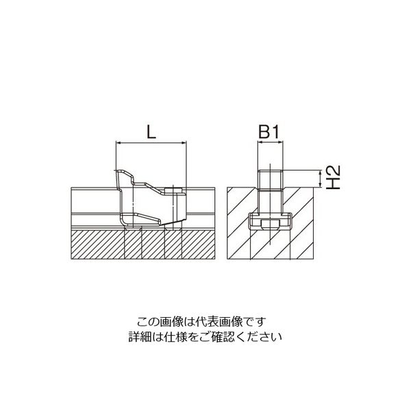 エスコ 呼14/M10/31x40mm Tースロットクランプ EA637KA-12 1個（直送品