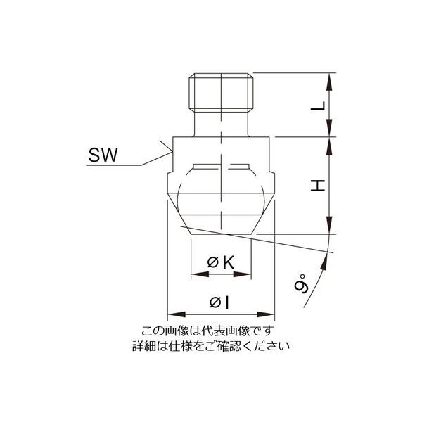 エスコ M20x20mm セットスクリュー EA637CN-220 1個（直送品） - アスクル