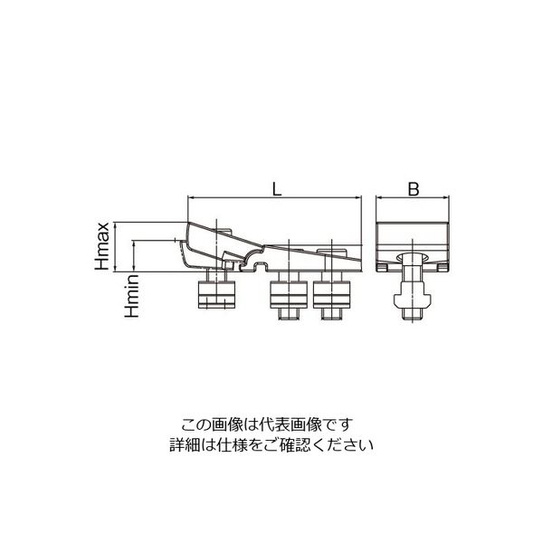 エスコ 呼24/M20/22ー36mm フラットクランプ EA637KB-24 1個（直送品