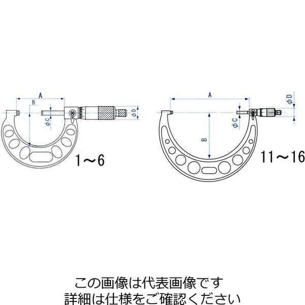 エスコ 75ー100mm マイクロメーター EA725EH-4 1個（直送品） - アスクル