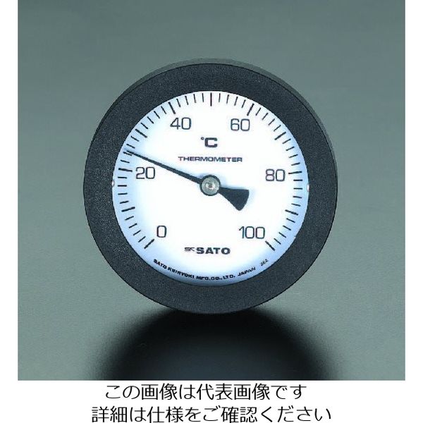 エスコ 0ー 50°C/ 50mm バイメタル式温度計 EA727A-1 1個（直送品