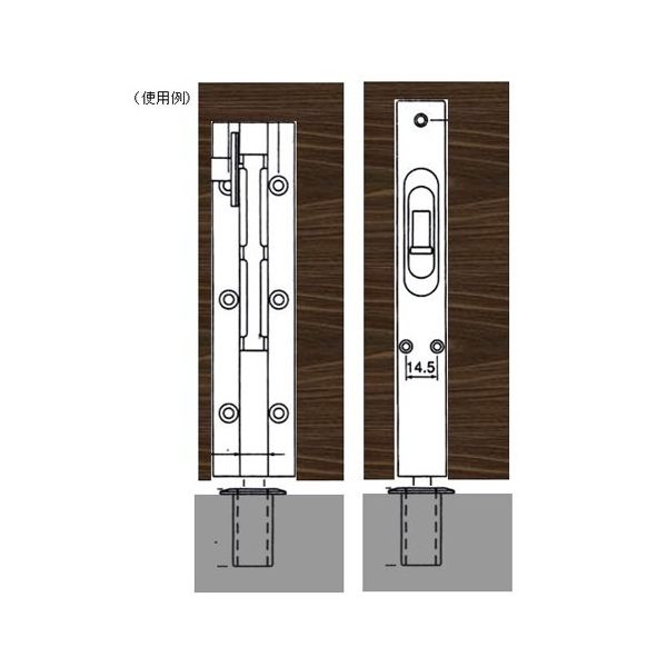 エスコ 300mm/11mm穴 落し受金(ステンレス製) EA951LP-0 1セット
