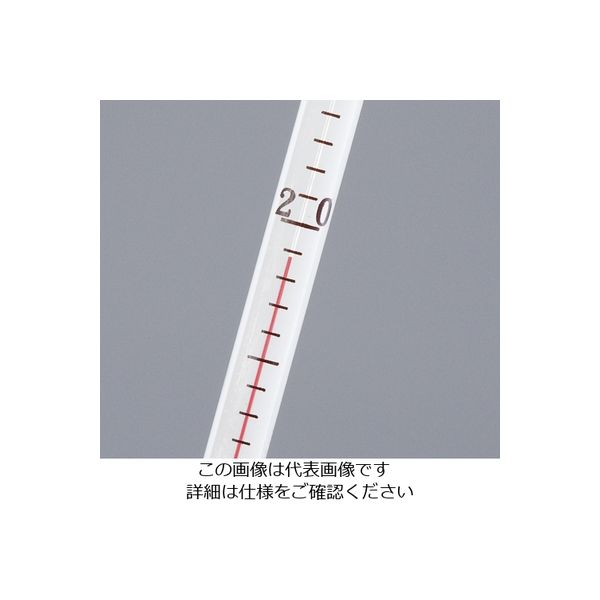 日本計量器工業 フッ素樹脂被膜温度計 ー20~+100°C アルコール JC-2217