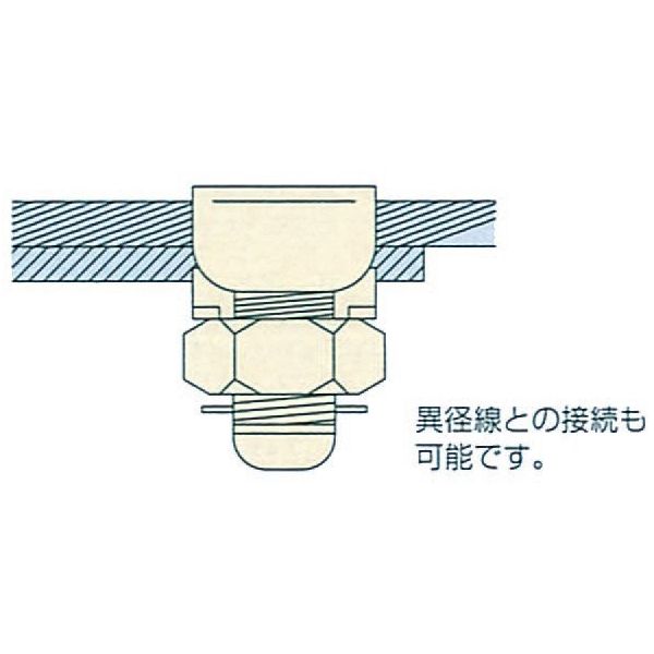 エスコ φ5mm・14mm2 ねじ式コネクター(電線分岐用) EA539FC-2 1セット