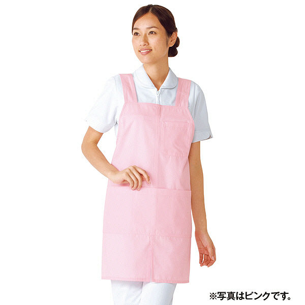 KAZEN エプロン（ショート丈） ミントグリーン 5L 914-72（直送