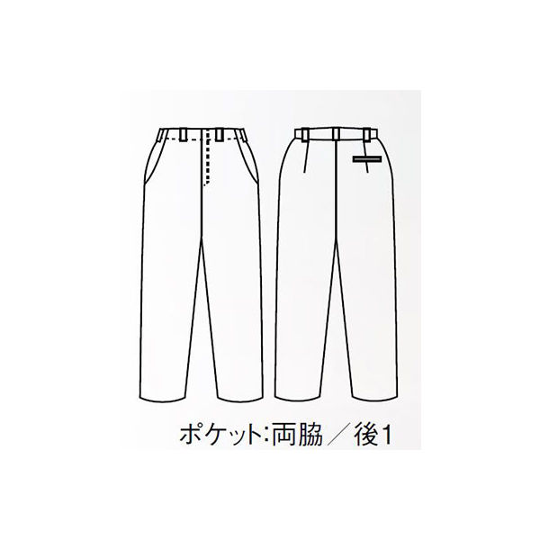 ファッション パンツ（メンズ） 住商モンブラン 医療白衣 72-1171（直送 3L 白 医療・衛生