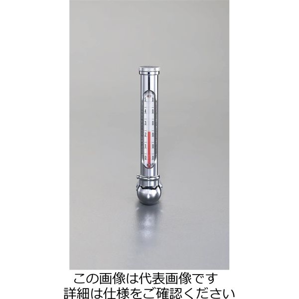 エスコ（esco） 0- 50゜C/ 50mm 温度計・丸型保護枠付（L型） 1個 EA727AD-14（直送品）