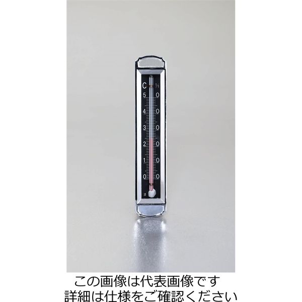 エスコ（esco） 0- 50゜C/ 50mm 温度計・平型保護枠付（L型） 1個 EA727AD-34（直送品）