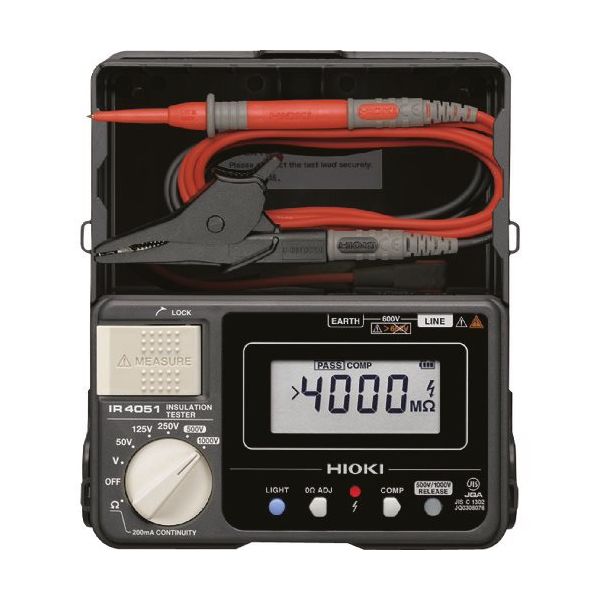 日置電機 HIOKI デジタル絶縁抵抗計(5レンジ) IR4051ー10 1台(1