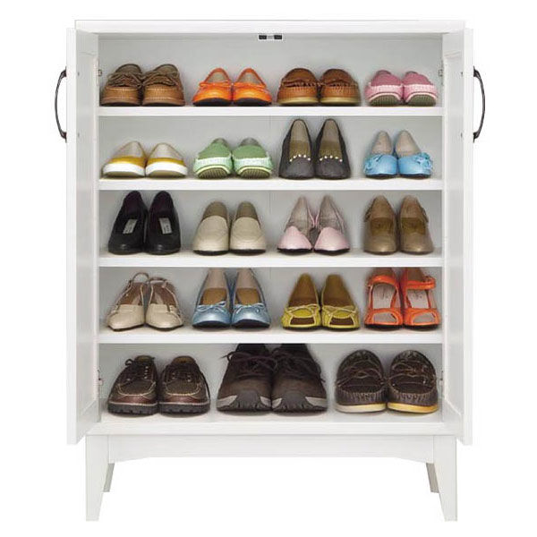 白井産業 レトロア レトロモダン風シューズラック （20足収納