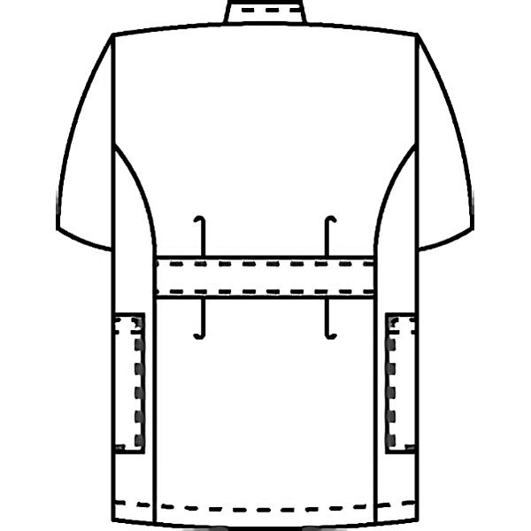 KAZEN メンズ医務衣半袖 （メンズケーシー） 医療白衣 半袖 サックス 