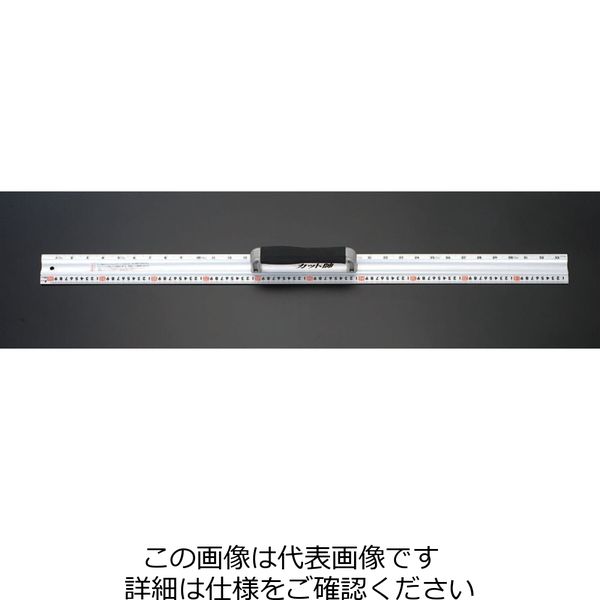 エスコ 2000mm カッター定規(取手付) EA720YW-120 1本(1個)（直送品）