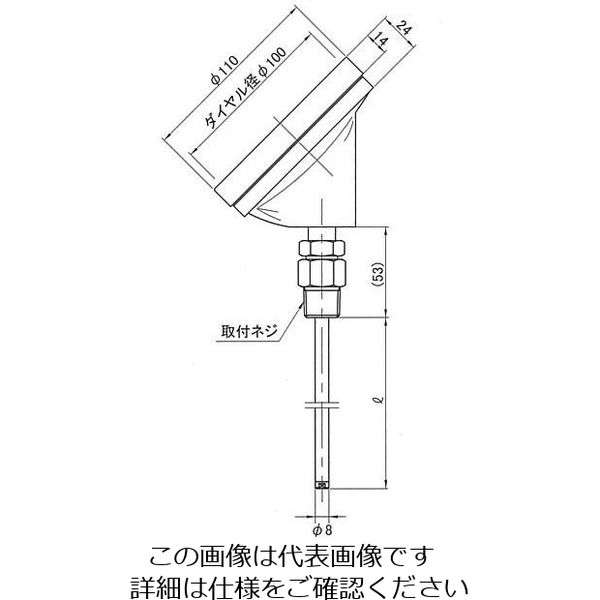 エスコ（esco） 0-150℃/ 50mm バイメタル式温度計 1個 EA727AA-81