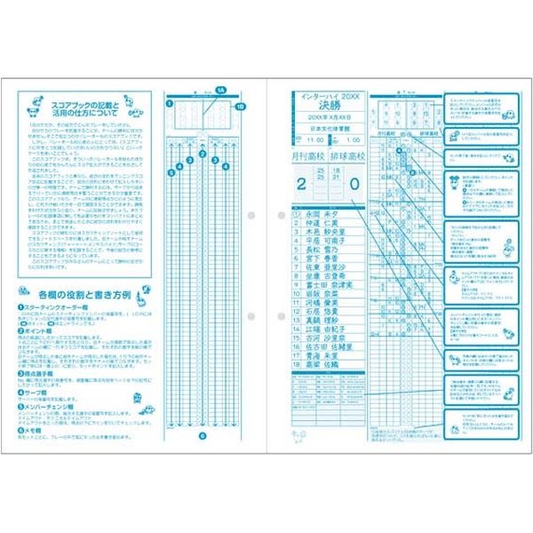 ミカサ(MIKASA) アクセサリー 6人制バレーボールスコアブック VG0037