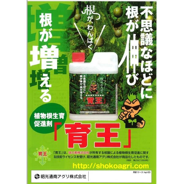 昭光通商アグリ 植物根生育促進剤 育王 300g 2057381 1本（直送品） - アスクル