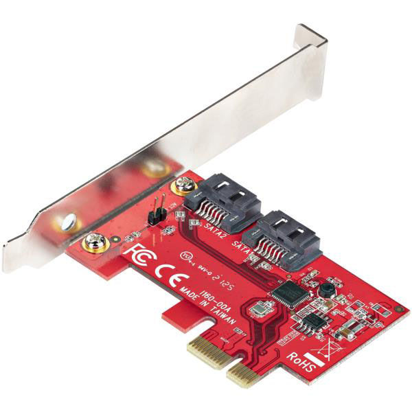 2ポート増設SATAカード - 6Gbps 2P6G-PCIE-SATA-CARD 1個 StarTech.com