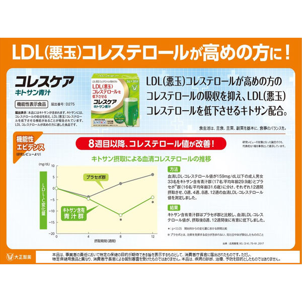 大正製薬 コレスケアキトサン青汁 3g×30袋 1個 - アスクル