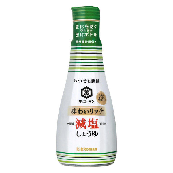 キッコーマン いつでも新鮮 味わいリッチ 減塩しょうゆ 5本