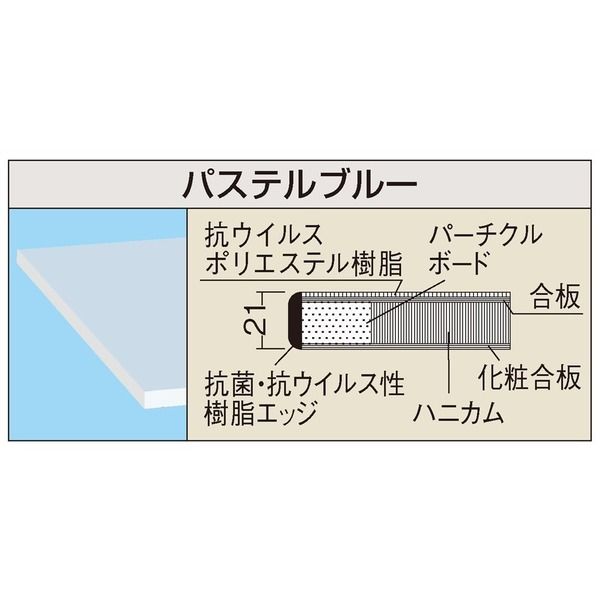 サカエ 軽量高さ調整作業台TKK8タイプ(抗ウイルス天板) TKK8-097VPB 1