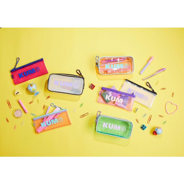 レイメイ藤井 クリアペンケース パステルピンク KM178PQ 1セット(2個