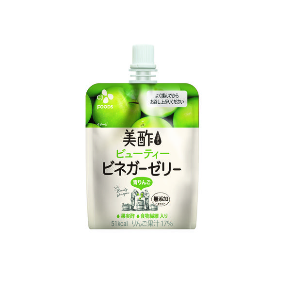 美酢 ビューティービネガーゼリー 青りんご 130g 12個 CJ FOODS JAPAN - アスクル