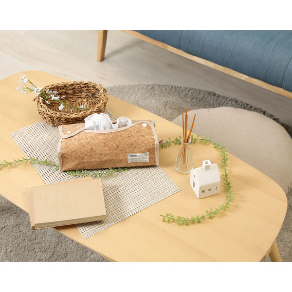 エコティッシュケース　6個 LB ティッシュケース コルク 27621 1袋(6個入) 不二貿易（直送品