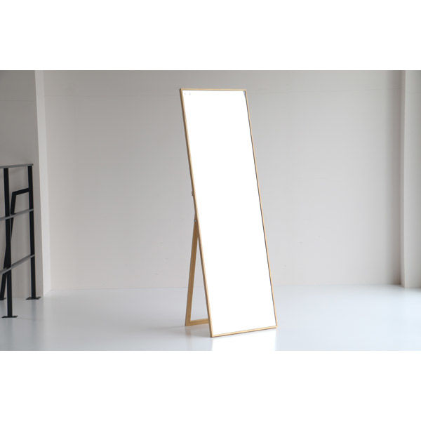 ワイドスタンドミラー ナチュラル K20559929 天然木のミラー（スタンド