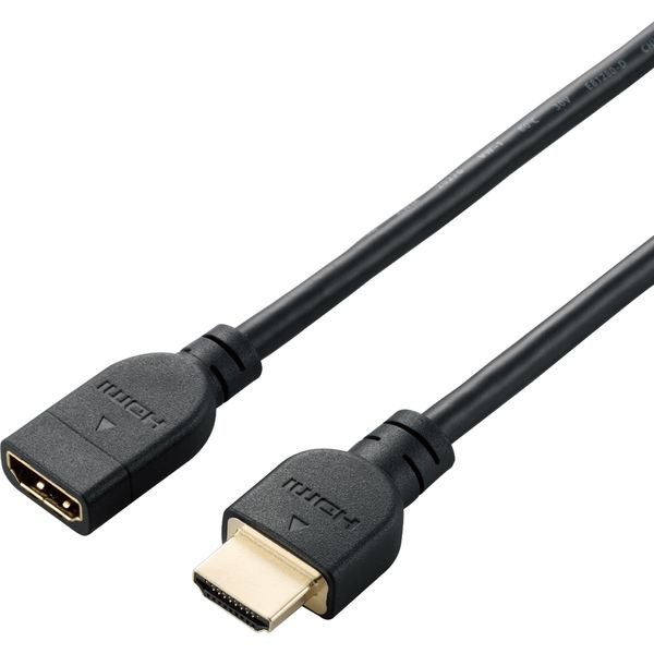 HDMI 延長 ケーブル 1m 4K 60p 金メッキ ブラック DH-HDEX10BK