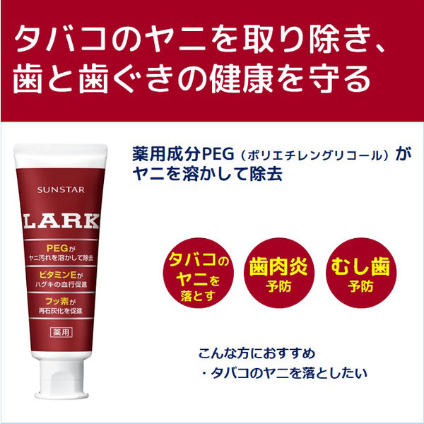 ラーク ハミガキ 150g 1セット（2本） サンスター LARK 歯磨き粉