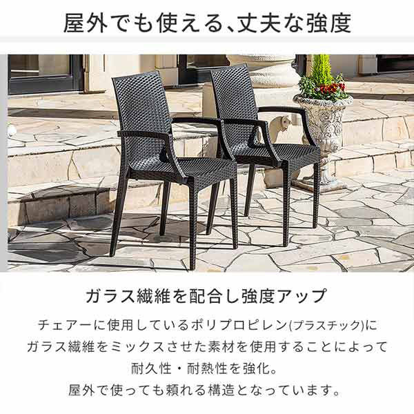 三栄コーポレーション 屋外設置、水洗い可能 ラタン調ガーデン