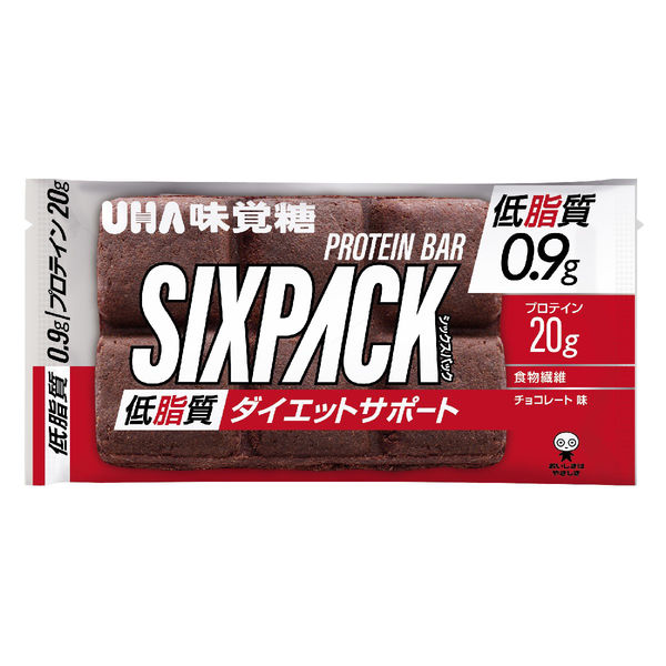 UHA味覚糖 SIXPACKプロテインバーチョコレート 10本 - アスクル